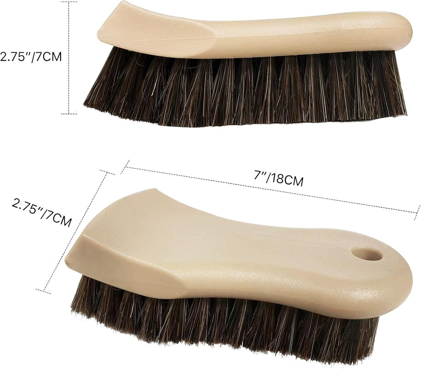 Long Bristle Horse Hair Brush for Leather, Versatile Leather Cleaning Brush for Car Interior Seat, Carpet, Upholstery, Furniture and Shoes