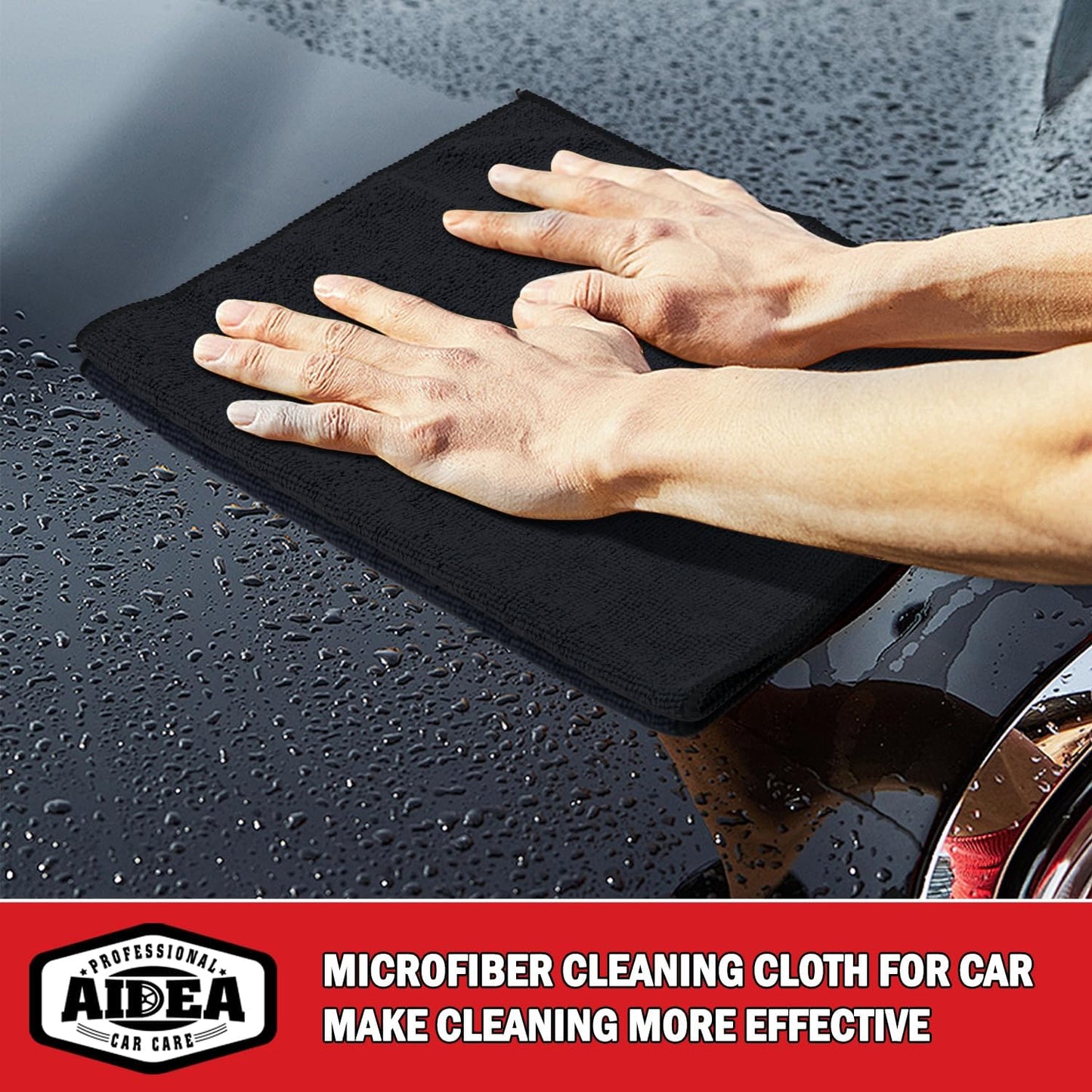 Microfiber Cleaning Cloth-24Pk, Premium All-Purpose Cloth for Cars, Soft & Absorbent Car Cloth, Lint Free Streak Wash House, Kitchen, Car, Windows(12In.X16In.), Blue Green Grey Orange