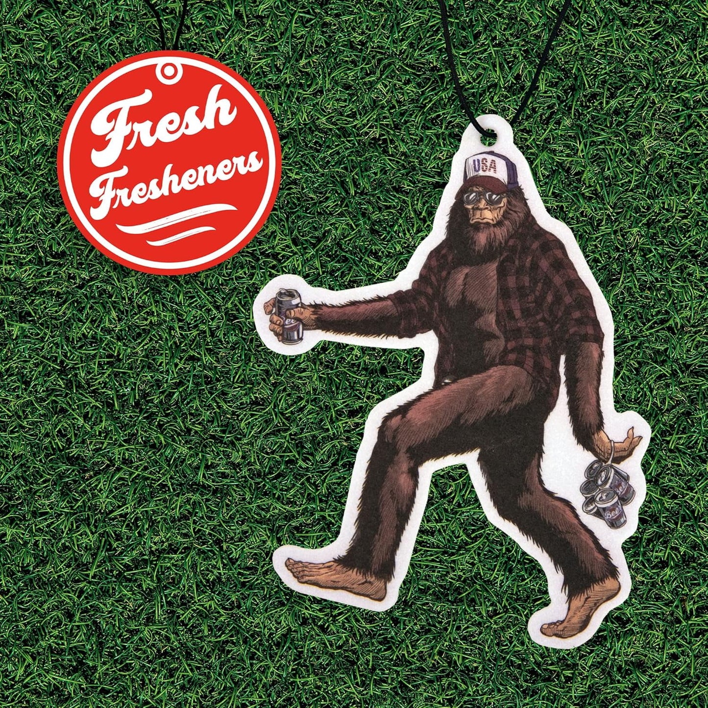 Sasquatch Car Air Fresheners 4 Pack, Car Air Fresheners Scented with Premium Oils by (4 Pack)