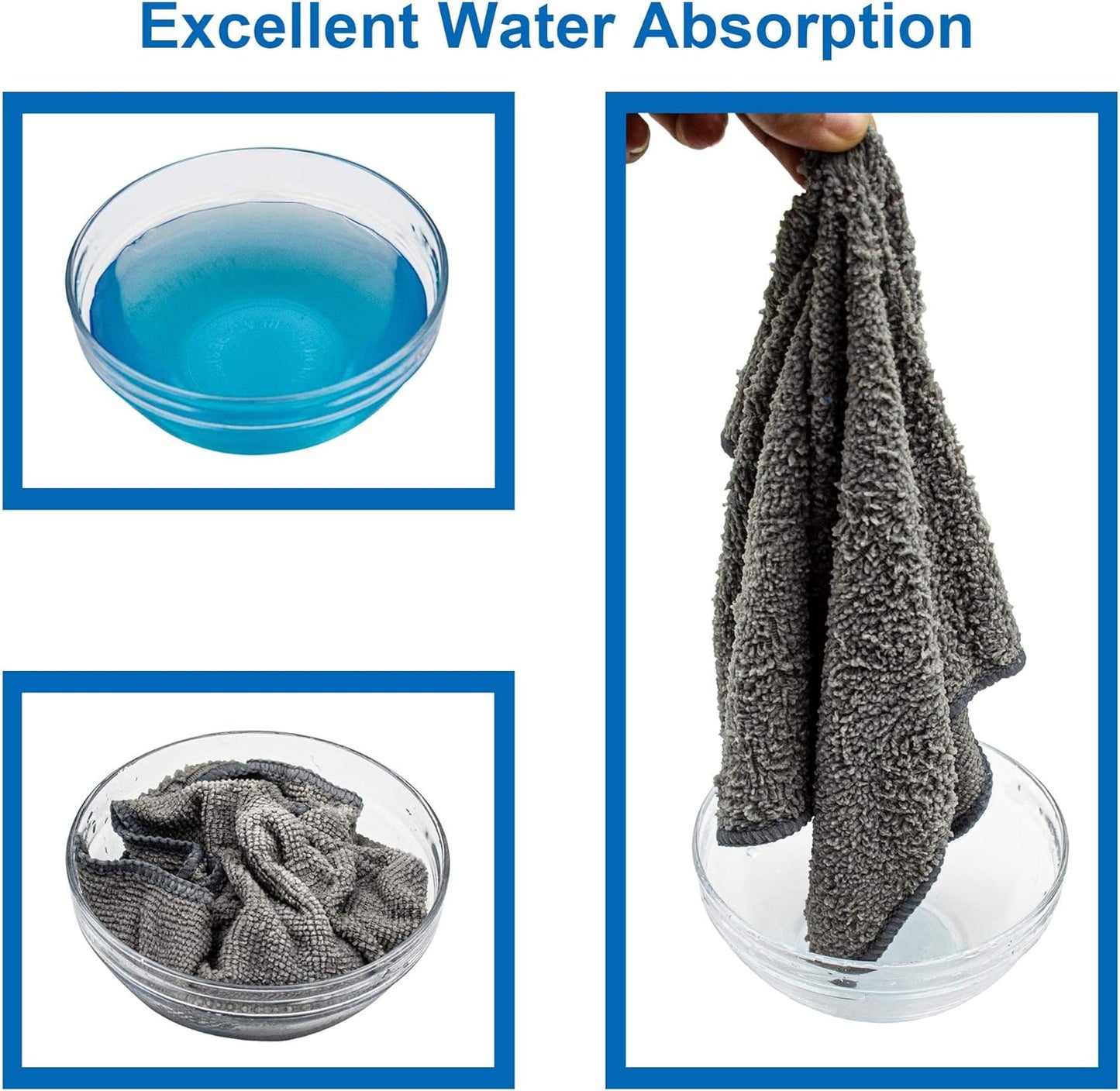 Microfiber Cleaning Cloth - Pack of 50, Microfiber Towels for Cars 16 X 12 In, Highly Absorbent Cleaning Rags, Lint-Free, Streak-Free Cleaning Cloths for Car Kitchen Home Office