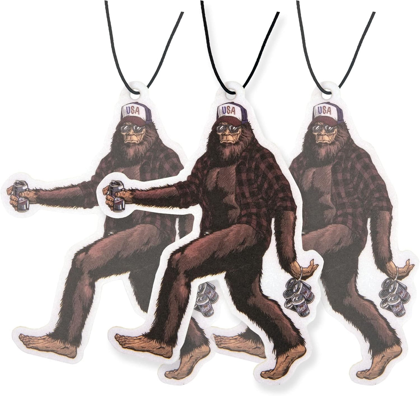 Sasquatch Car Air Fresheners 4 Pack, Car Air Fresheners Scented with Premium Oils by (4 Pack)