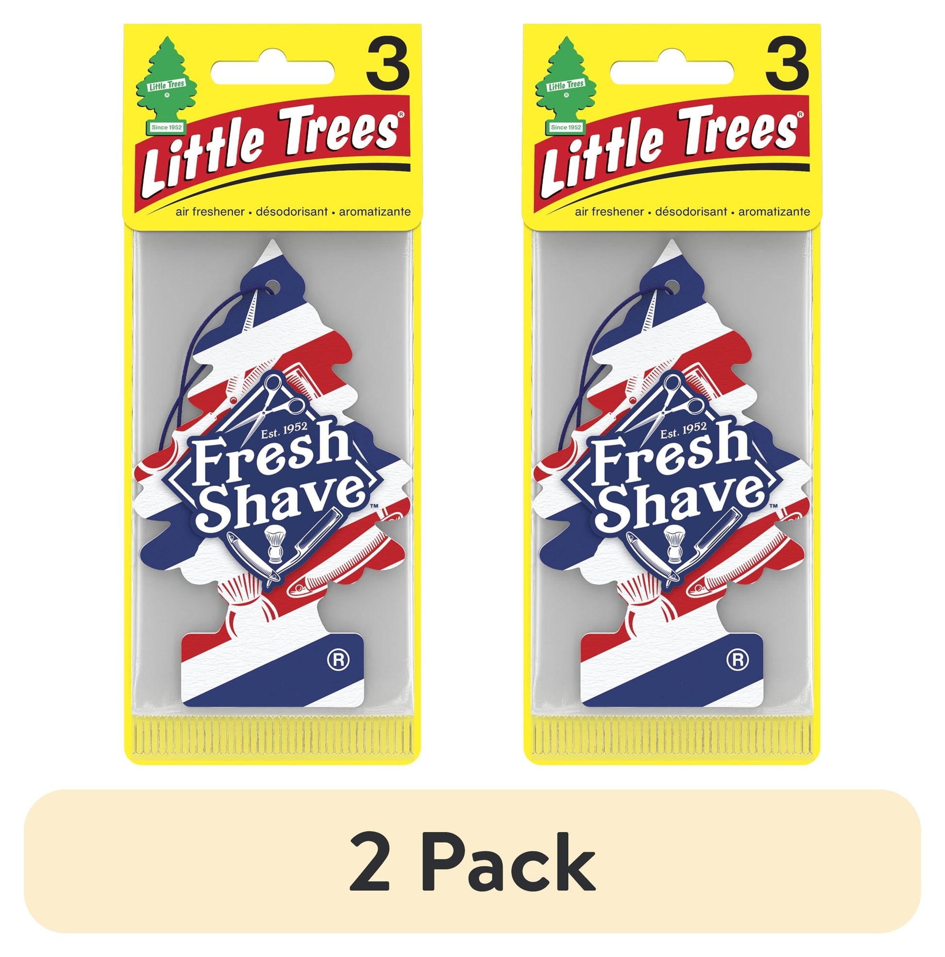 (2 Pack)  Air Freshener Fresh Shave Fragrance 3-Pack