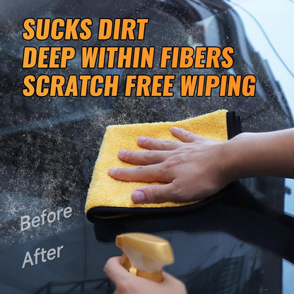 3 Pack Microfiber Towels for Cars,16Inch*14Inch-420Gsm Premium Microfiber Cleaning Cloth Car Drying Towel,Safe for Car Wash Scratch Free Strong Water Absorption