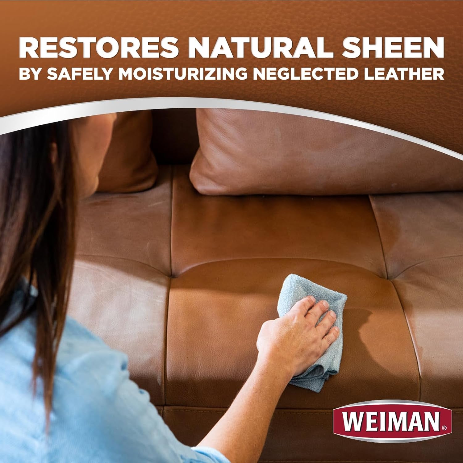 Leather Conditioner & Cleaner - Restores Surfaces, UV Protectants Help Prevent Cracking or Fading of Furniture, Sofa, Couch, Car Seats, Shoes, Purses, 6 Pack, 22 Oz