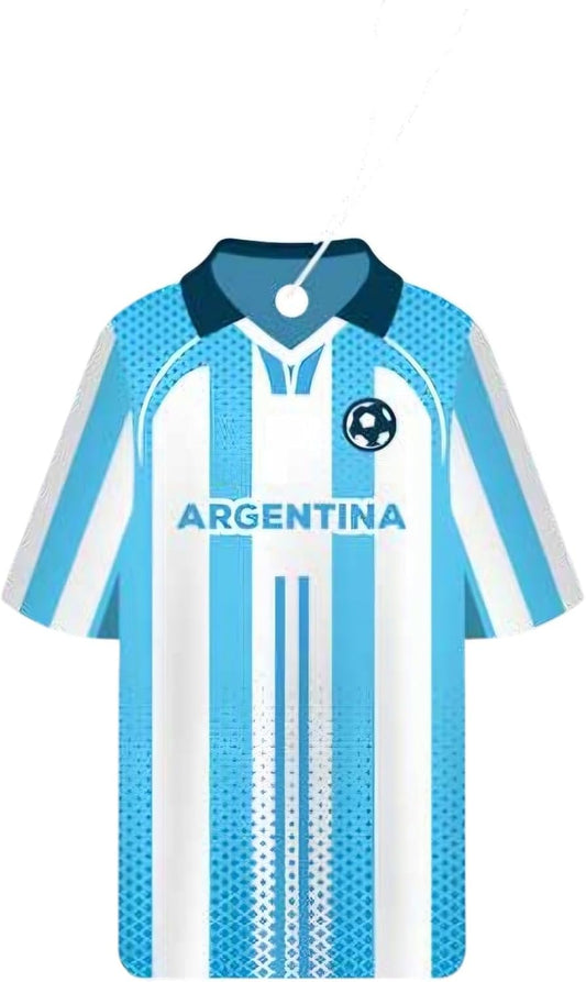 Car Air Freshener Assorted 12 Pack Fan Team Jersey USA|MEXICO|COLOMBIA|BRAZIL ARGENTINA|VENEZUELA Long- Lasting (Team Argentina, Mix 3 Bubble Gum, 3 New Car,3 Vanilla Black,3 Crystal Black)