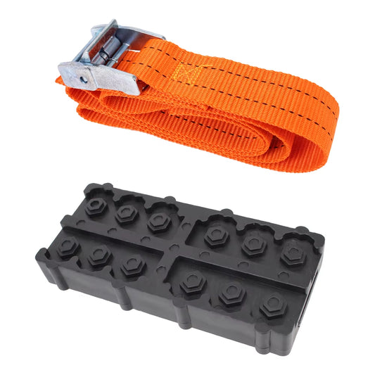 Emergency Snow Mud Sand Durable PU Anti-Skid for Snow Mud Ice 1 Pcs Car Tire Traction Blocks Tire Chain Straps